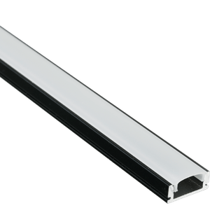Perfil De Sobrepor De Aluminio Preto Way Sem Fita Led 1 Metro Bronzearte