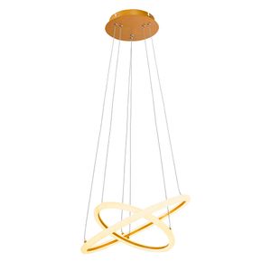 Pendente Space Orbital Double 39w 3000k 40cm Bronzearte