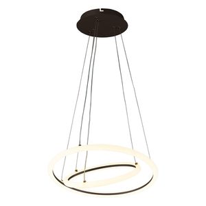 Pendente Orbital Duplo Preto 39w 3k 400mm Bronzearte