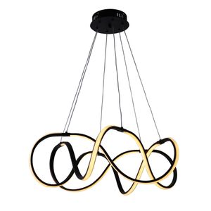 Pendente Space Countour Plus Preto 50w 3000k 60cm Bronzearte