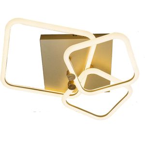 Plafon Space Square Triple 49w 3000k 47cm Bronzearte