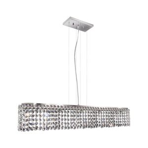 Pendente Milano Cristal Retangular 5 Luzes G9 Bronzearte