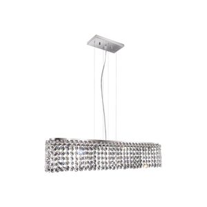 Pendente Milano Cristal Retangular 4 Luzes G9 Bronzearte