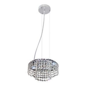 Pendente Milano Cristal Redondo 4 Luzes G9 Bronzearte