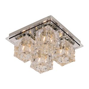 Plafon Frost 4 Luzes Inox Bronzearte