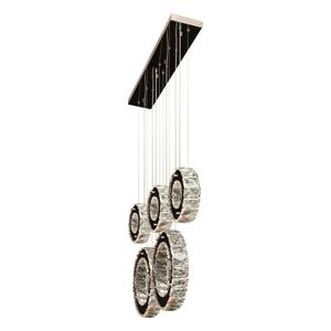 Pendente Tokyo Rings 5 Aros 40w 4000k Redondo  Bronzearte