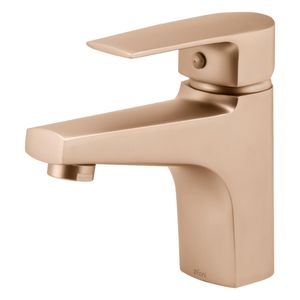 Misturado Monocomando para Lavatório Mesa Bica Baixa Champanhe Fani