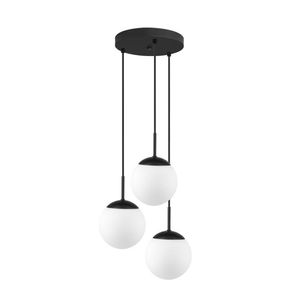 Pendente Dreams Bola E27 3 Luzes Preto 15mm Bronzearte