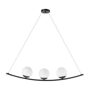 Pendente Arco Dreams Bola Preto E27 3 Luzes 15mm Bronzearte