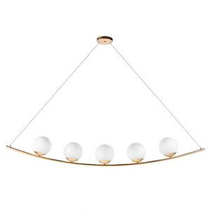 Pendente Arco Dreams Bola Gold E27 5 Luzes 15mm Bronzearte