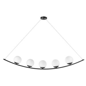 Pendente Arco Dreams Bola Preto E27 5 Luzes 15mm Bronzearte