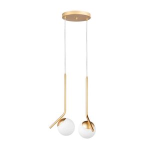Pendente Dreams Curve Gold 2 Luzes E27 Ø24x150cm Bronzearte