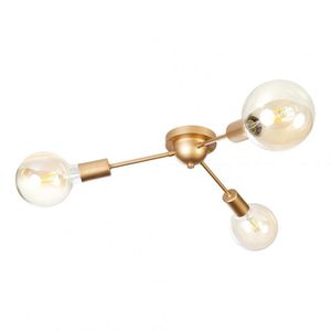 Plafon Sputnik Gold 3 Luzes E27 Sem Lâmpada Ø53cm Bronzearte