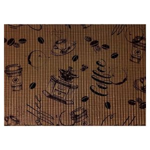 Tapete Antiderrapante Tropical Cafe Expresso 43x65cm Kapazi