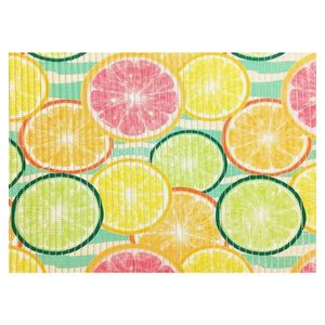 Tapete Antiderrapante Tropical Citrico 43x65cm Kapazi