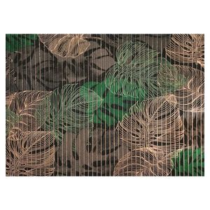 Tapete Antiderrapante Tropical Folhagem 43x65cm Kapazi