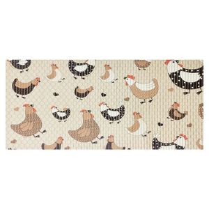 Tapete Antiderrapante Tropical Galinha Caip 43x130cm Kapazi
