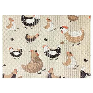 Tapete Antiderrapante Tropical Galinha Caip 43x65cm Kapazi