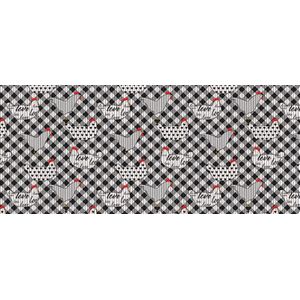 Tapete Antiderrapante Tropical Galinha Love 43x130cm Kapazi