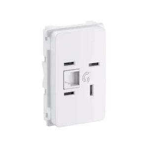 Módulo Tomada Para Telefone Híbrida RJ11 Zeffia 2 Fios Pial