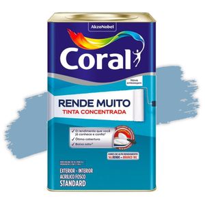 Tinta Acrílica Rende Muito Concentrada Fosca Azul dos Andes 16 Litros Coral