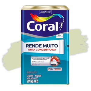 Tinta Acrílica Rende Muito Concentrada Fosca Capim Limão 16 Litros Coral