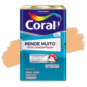 Tinta Acrílica Rende Muito Concentrada Fosca Cromo Suave 16 Litros Coral