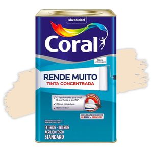 Tinta Acrílica Rende Muito Concentrada Fosca Perola 16 Litros Coral