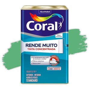 Tinta Acrílica Rende Muito Concentrada Fosca Verde Angra 16 Litros Coral