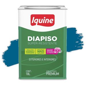Tinta Acrílica Diapiso Super Resistente Azul Profundo 18 Litros Iquine