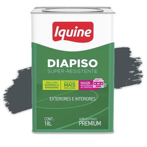 Tinta Acrílica Diapiso Super Resistente Cinza Escuro 18 Litros Iquine