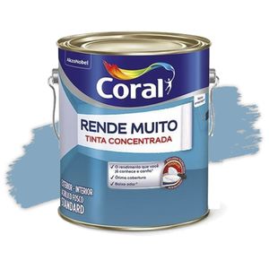 Tinta Acrílica Rende Muito Concentrada Fosca Azul Andes 3,2L Coral