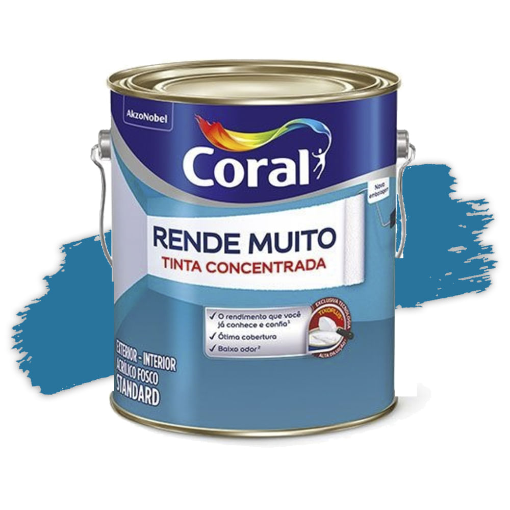 Chatuba | Tinta Acrílica Rende Muito Concentrada Fosca Azul Profundo 3 ...