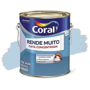 Tinta Acrílica Rende Muito Concentrada Fosca Azul Sereno 3,2L Coral