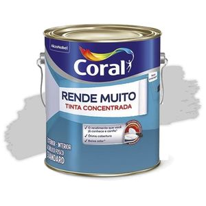 Tinta Acrílica Rende Muito Concentrada Fosca Cinza Alpino 3,2L Coral