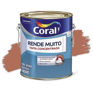 Tinta Acrílica Rende Muito Concentrada Fosca Pote Argila 3,2L Coral