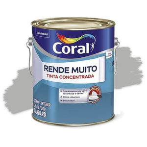 Tinta Acrílica Rende Muito Concentrada Fosca Tubarão Branco 3,2L Coral