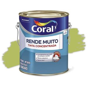 Tinta Acrílica Rende Muito Concentrada Fosca Verde Limão 3,2L Coral