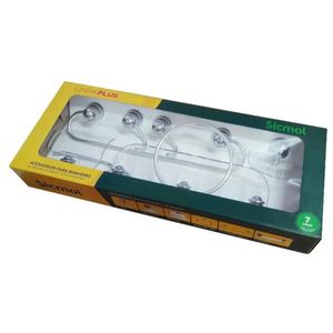 Kit Banheiro Em Alumínio Plus com 7 Peças Sicmol