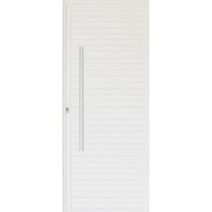 Porta de Alumínio Branca Com Puxador 210x80cm Direito MGM