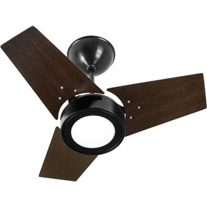 Ventilador de Teto Fit Led Preto Tabaco 127v Venti-Delta