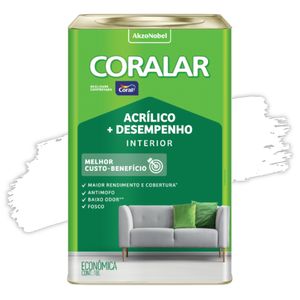Tinta Acrílica Coralar Branco 18L Coral