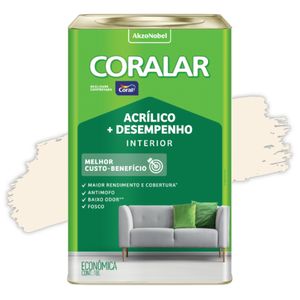 Tinta Acrílica Coralar Branco Gelo 18L Coral