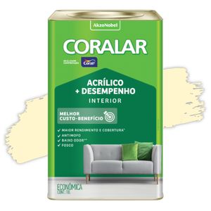 Tinta Acrílica Coralar Marfim 18L Coral