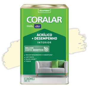 Tinta Acrílica Coralar Palha 18L Coral