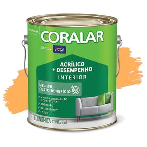 Tinta Acrílica Coralar Laranja Cítrico 3,6L Coral