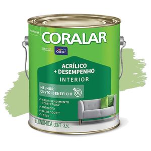 Tinta Acrílica Coralar Verde Kiwi 3,6L Coral
