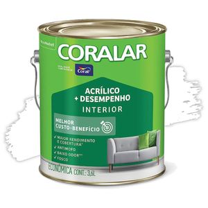 Tinta Acrílica Coralar Branco 3,6L Coral