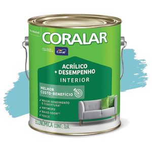 Tinta Acrílica Coralar Azul Arpoador 3,6L Coral