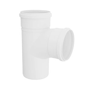 Tê para Esgoto de PVC Branco 100mm Tigre